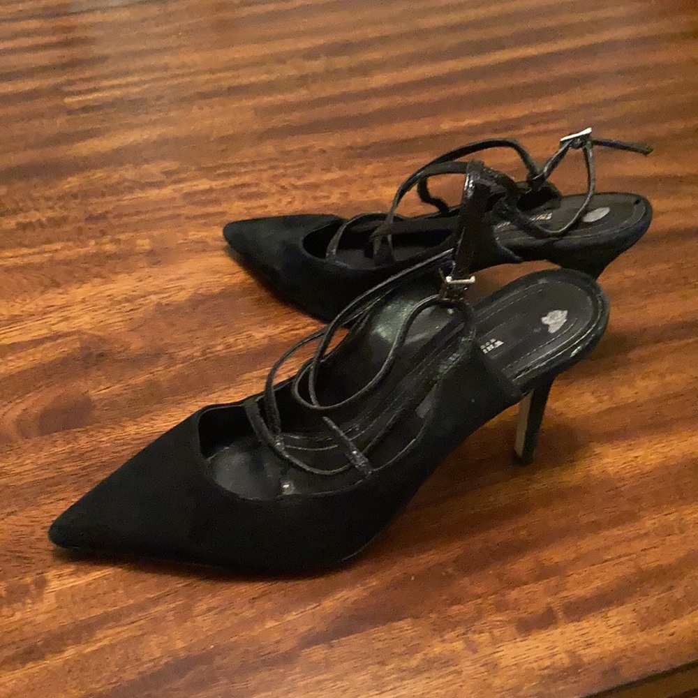 White House Black Market velvety flats stilettos